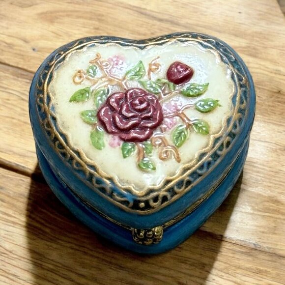 Vintage Grandma's Collection Bundles Trinket Jewelry Box Ceramic, Mosaic, Marble - Picture 4 of 13
